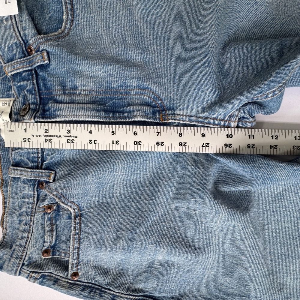 Abercrombie & Fitch The Baggy Low Rise Jeans Womens 27 4S Light Wash Blue NWT - Picture 6 of 12